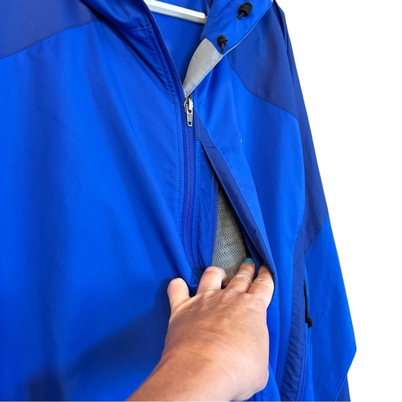 Patagonia Royal Blue Outdoor Krystal Jacket water resistant hooded jacket Y2K - Picture 5 of 9
